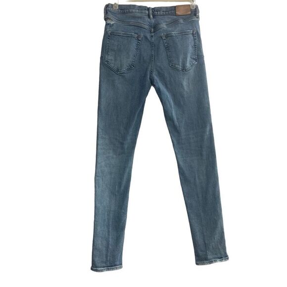 PURPLE BRAND Men’s P001 Button Fly Jeans Blue 34 Distressed  Destroyed Inseam 32 - Picture 2 of 12